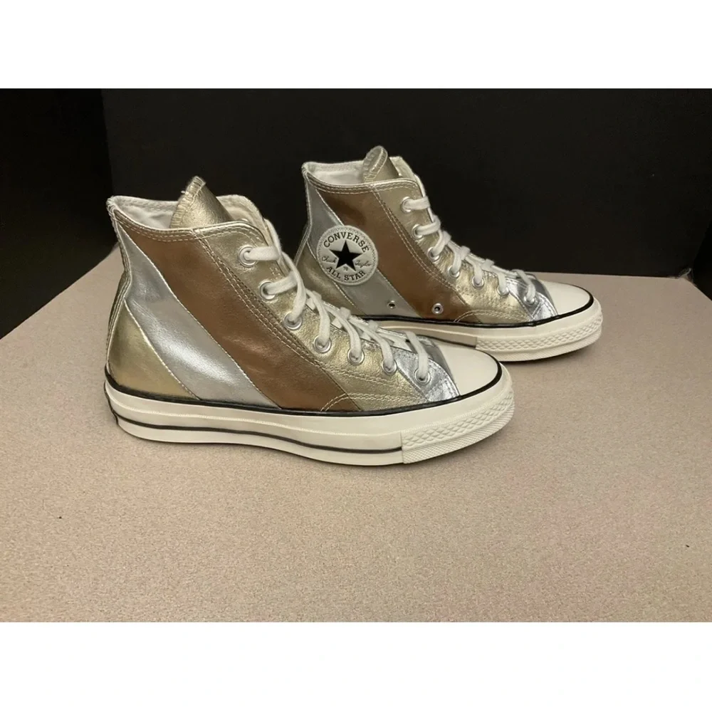 Womens Converse All Star Chuck 70 'Metallic Hi Top Sneakers. Size 7. Awesome!!! - Picture 1 of 9